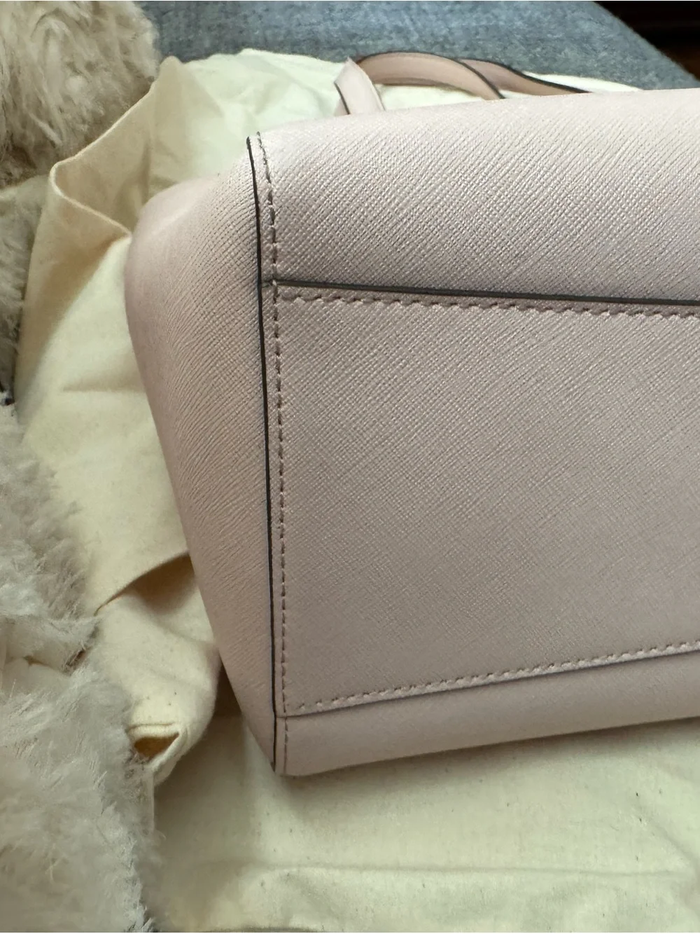 Tory Burch Blush Pink Saffiano Leather Tote Shoulder Bag